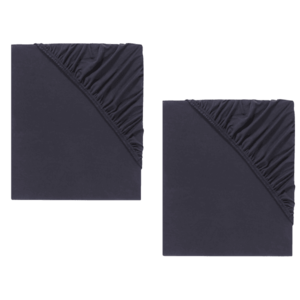 LIVARNO home Napínacia džersejová plachta, 90 – 100 x 200 cm, tmavomodrá, 2 kusy vyobraziť