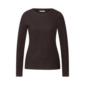 Street One tričko z rebrovaného úpletu, hnedé vyobraziť