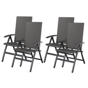 LIVARNO home Skladacie kreslo Valencia, sivé, 4 kusy vyobraziť