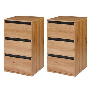 LIVARNO home Úzka komoda Genf s 3 zásuvkami, 2 kusy vyobraziť