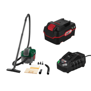 PARKSIDE® Aku vysávač na mokré a suché vysávanie PAWD 20-Li A1 + Akumulátor 20 V/4 Ah + Nabíjačka akumulátora 20 V/4, 5 A vyobraziť