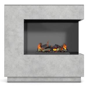 Elektrický krb Zen pravý 400/600 betón vyobraziť
