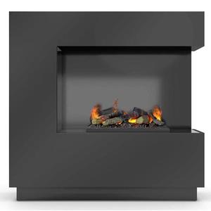 Elektrický krb Zen pravý 400/600 čierny lesk vyobraziť