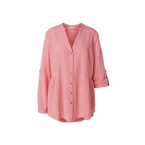 Pásikavá dlhá tunika, koralová vyobraziť