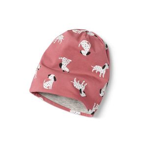 Detská obojstranná čiapka, ružovo-sivá vyobraziť