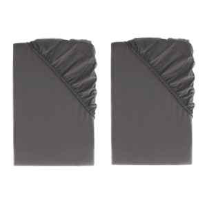 LIVARNO home Perkálová napínacia plachta, 90 – 100 x 200 cm, antracitová, 2 kusy vyobraziť
