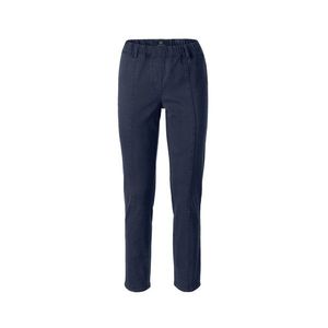 Keprové nohavice s pohodlným pásom, tmavomodré vyobraziť