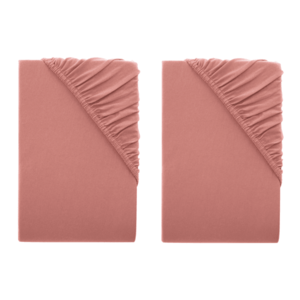 LIVARNO home Napínacia džersejová plachta, 90 – 100 x 200 cm, bledoružová, 2 kusy vyobraziť