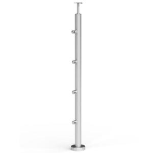 Stĺpik Atlanta 970 mm 4 priechodky podlahový oceľ nehrdz. vyobraziť