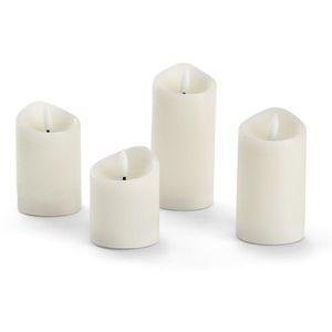 Sviečky z pravého vosku s LED, 4 ks, krémové vyobraziť