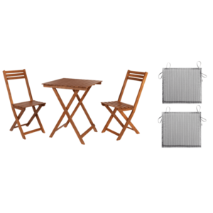 LIVARNO home Súprava balkónového nábytku Sevilla, 3-dielna + Obojstranný podsedák, 38 x 42 x 3 cm, 2 kusy, sivý vyobraziť