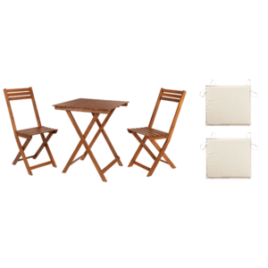 LIVARNO home Súprava balkónového nábytku Sevilla, 3-dielna + Obojstranný podsedák, 38 x 42 x 3 cm, krémový, 2 kusy vyobraziť