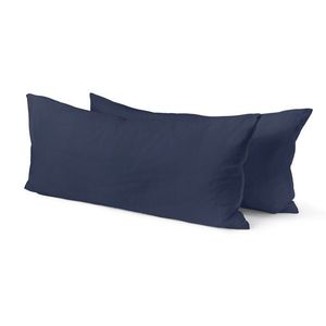 Džersejové obliečky na vankúš, 2 ks, tmavomodré vyobraziť