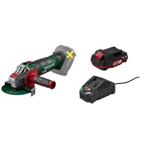 PARKSIDE® Aku uhlová brúska PWSA 20-Li G4 + Akumulátor 20 V/2 Ah PAP 20 B1 + Nabíjačka na akumulátor 20 V/2, 4 A PLG 20 C1 vyobraziť