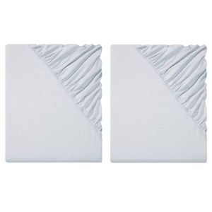 LIVARNO home Napínacia plachta, 90 – 100 x 200 cm, bledosivá, 2 kusy vyobraziť