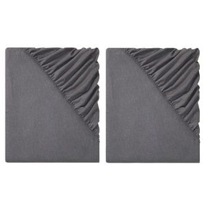 LIVARNO home Napínacia plachta, 90 – 100 x 200 cm, tmavosivá, 2 kusy vyobraziť