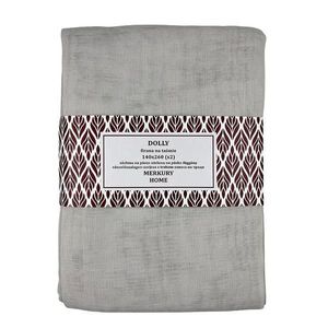 Záclona na páske Dolly polyester svetlosivá 140x260 (x2) Merkury Home vyobraziť