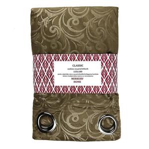 Záves Classic na priechodkách 135x180 svetlohnedá Merkury Home vyobraziť
