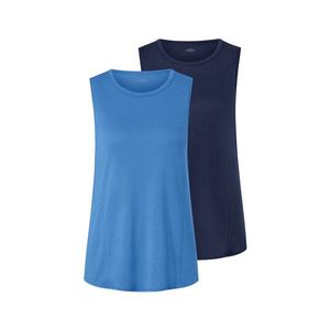 Športové topy, 2 ks, modrý a tmavomodrý vyobraziť