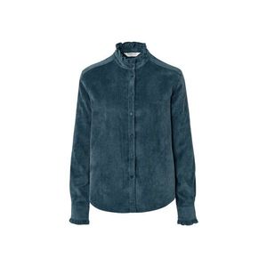 Menčestrová blúzka s nariaseným detailom vyobraziť