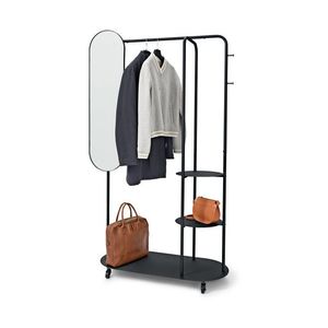 Štandardná vešiaková stena na kolieskach s veľkým zrkadlom vyobraziť