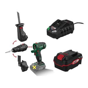 PARKSIDE® Aku kombinované náradie PKGA 20-Li C2 + Akumulátor 20 V/4 Ah + Nabíjačka 20 V/4, 5 A vyobraziť