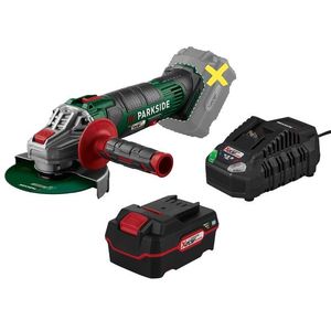 PARKSIDE® Aku uhlová brúska PWSA 20-Li G4 + Akumulátor 20 V/4 Ah + Nabíjačka 20 V/4, 5 A vyobraziť