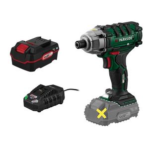 PARKSIDE® Aku rázový uťahovák PDSSA 20-Li B2 + Akumulátor 20 V/4 Ah + Nabíjačka 20 V/4, 5 A vyobraziť