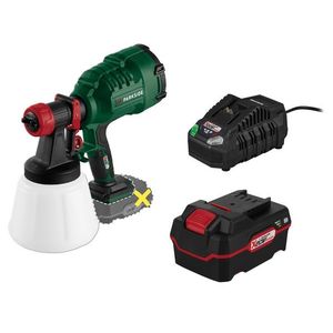 PARKSIDE® Aku striekacia pištoľ na farbu PFSA 20-Li B2 + Akumulátor 20 V/4 Ah + Nabíjačka 20 V/4, 5 A vyobraziť