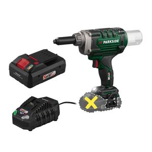 PARKSIDE® Aku nitovač na slepé nity 20 V PBNSG 20-Li A1 + Smart akumulátor 20 V/4Ah + Nabíjačka 20 V/4, 5 A vyobraziť