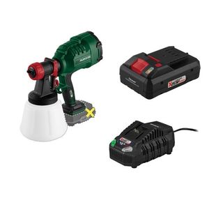 PARKSIDE® Aku striekacia pištoľ na farbu PFSA 20-Li B2 + Smart akumulátor 20 V/4Ah + Nabíjačka 20 V/4, 5 A vyobraziť