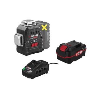 PARKSIDE PERFORMANCE® Aku krížový líniový laser PKLLP 3 x 360° 3360 A1 + Akumulátor 20 V 4 Ah + Rýchlonabíjačka 20 V 4, 5A vyobraziť