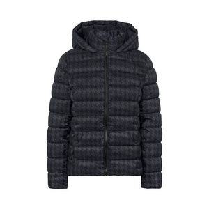 Prešívaná bunda s potlačou s kapucňou vyobraziť