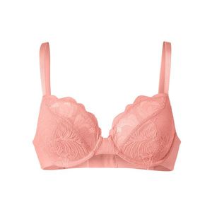 Podprsenka s kosticami a čipkou, marhuľová vyobraziť