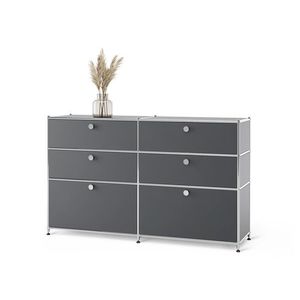 Kovová komoda »CN3« so 6 zásuvkami, sivá vyobraziť