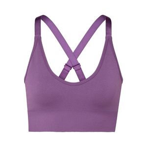 Bezšvová športová podprsenka, levanduľová vyobraziť