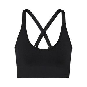 Bezšvová športová podprsenka, čierna vyobraziť