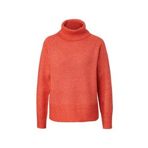 Pulóver z hrubej pleteniny s rolákovým golierom, oranžový vyobraziť