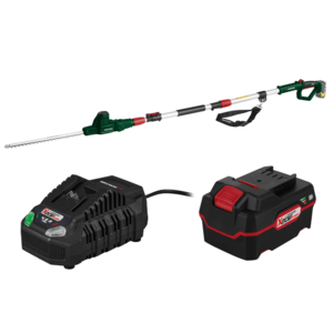 PARKSIDE® Aku teleskopické nožnice na živý plot PTHSA 20-Li D5 + Akumulátor 20 V 4 Ah + Nabíjačka akumulátora 20 V/4, 5 A vyobraziť