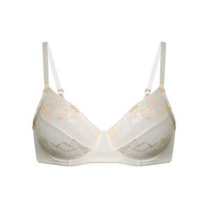 Podprsenka s čipkou, krémová vyobraziť