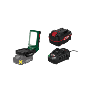 PARKSIDE® Aku LED lampa 20 V PLLA 20 Li A1 + Akumulátor 20 V/4 Ah PAP 20 B3 + Nabíjačka akumulátora 20 V/4, 5 A PLG 20 C3 vyobraziť