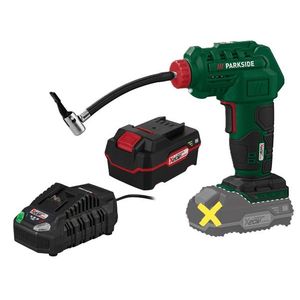 PARKSIDE® Aku kompresor PAK 20-Li B2 + Akumulátor 20 V 4 Ah + Nabíjačka akumulátora 20 V/4, 5 A vyobraziť