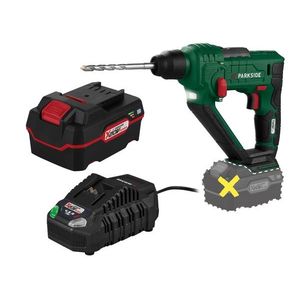 PARKSIDE® Aku vŕtacie kladivo PABH 20-Li D4 + Akumulátor 20 V 4 Ah + Nabíjačka akumulátora 20 V/4, 5 A vyobraziť