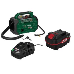 PARKSIDE® Aku kompresor a pumpa PKA 20-Li D3 + Akumulátor 20 V 4 Ah + Nabíjačka akumulátora 20 V/4, 5 A vyobraziť