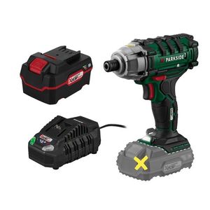 PARKSIDE® Aku rázový uťahovák PDSSA 20-Li B2 + Akumulátor 20 V 4 Ah + Nabíjačka akumulátora 20 V/4, 5 A vyobraziť