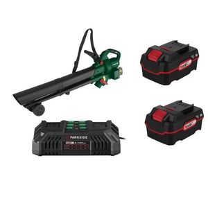 PARKSIDE® Aku vysávač/fúkač lístia PLSBA 40-Li A1 + Akumulátor 20 V 4 Ah, 2 kusy + Dvojitá nabíjačka na akumulátor 20 V 4, 5 A vyobraziť