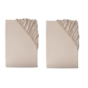 LIVARNO home Napínacia plachta z jemného flanelu, béžová, 90 – 100 x 200 cm, 2 kusy vyobraziť