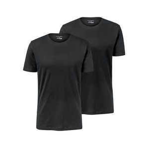 Tričká s okrúhlym výstrihom, 2 ks, čierne vyobraziť