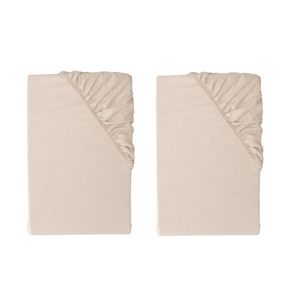 LIVARNO® Napínacia plachta z jemného flanelu, béžová, 90 – 100 x 200 cm, 2 kusy vyobraziť
