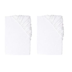 LIVARNO® Napínacia plachta z jemného flanelu, biela, 90 – 100 x 200 cm, 2 kusy vyobraziť